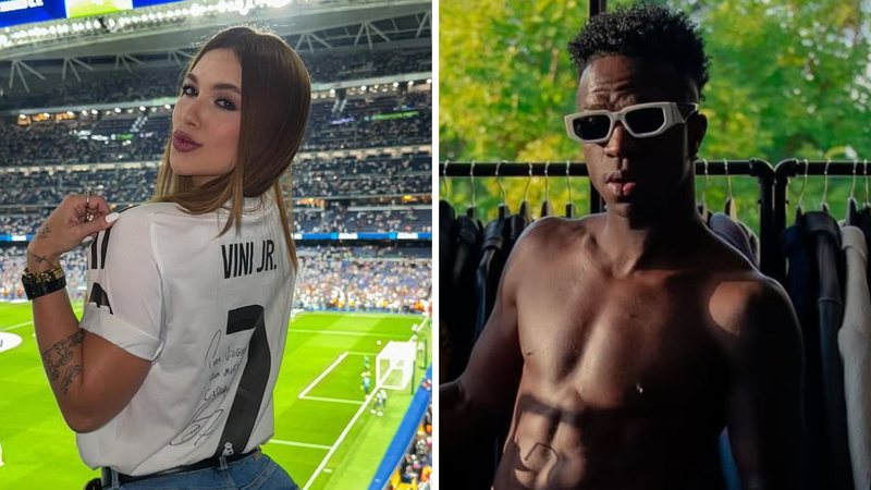 Virginia Fonseca marca presença em estádio para assistir jogo de Vini Jr.