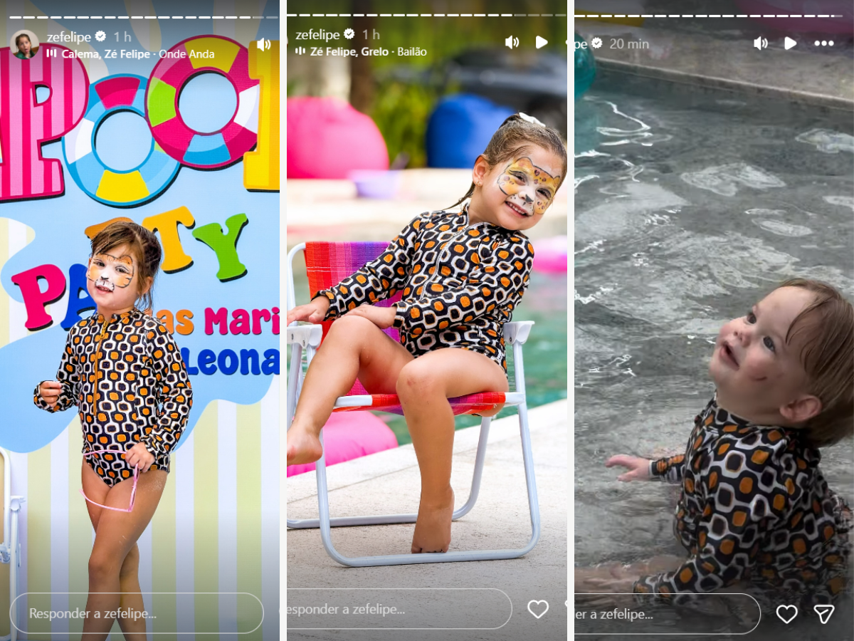 Filhos de Virginia e Zé Felipe curtem festa na piscina após aniversário 2 foto filhos de virginia e ze felipe curtem festa na piscina apos aniversario