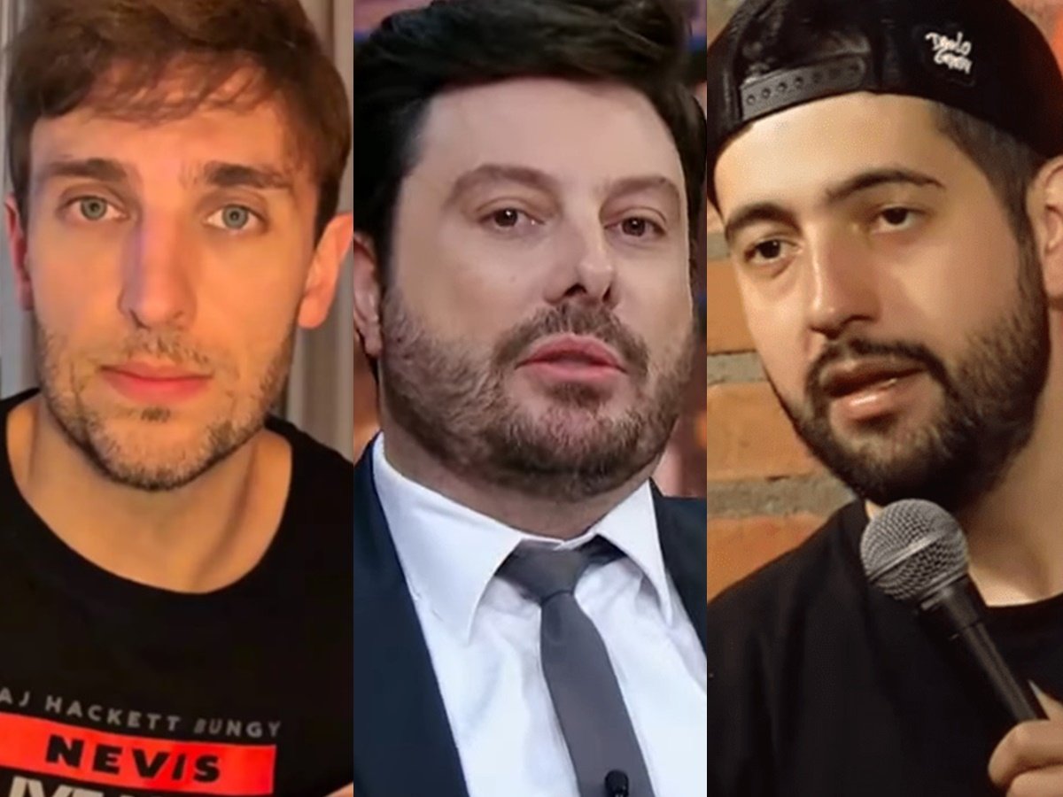 Leo Lins, Danilo Gentili e Bruno Lambert / Reprodução 