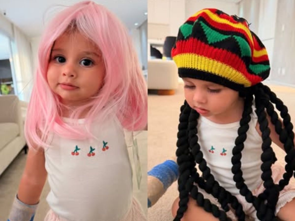 Helena filha de Neymar e Amanda Kimberlly arrasa com perucas 1