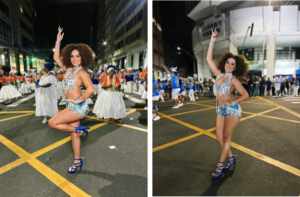 Musa da Acadêmicos de Niterói, Karinne Rodrigues cai no samba na Amaral Peixoto