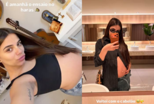 Key Alves exibe novo visual no fim da gravidez e desabafa sobre autoestima