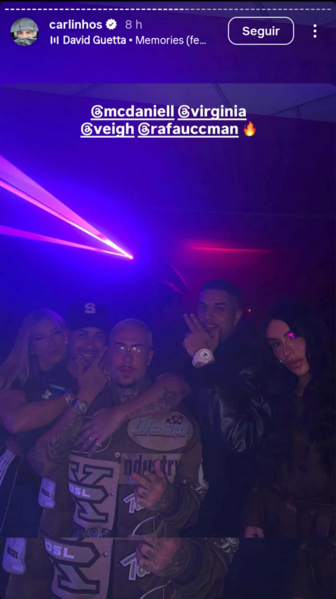 Virginia Fonseca brilha em festa pós-GP de F1 e é flagrada se divertindo com Carlinhos Maia e MC Daniel 9 Virginia Fonseca brilha em festa pós-GP de F1 e é flagrada se divertindo com Carlinhos Maia e MC Daniel - Foto: Instagram