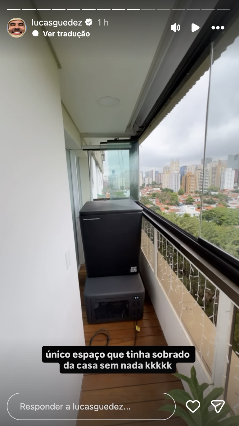 Virginia dá uma banheira de gelo para Lucas Guedez - Foto: Reprodução / Instagram