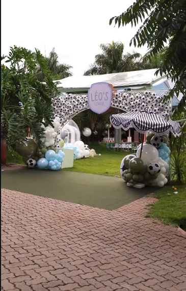 Filho de Murilo Huff e Marília Mendonça ganha festa temática com bolo especial — Foto: Reprodução/Instagram @marimarifestas 