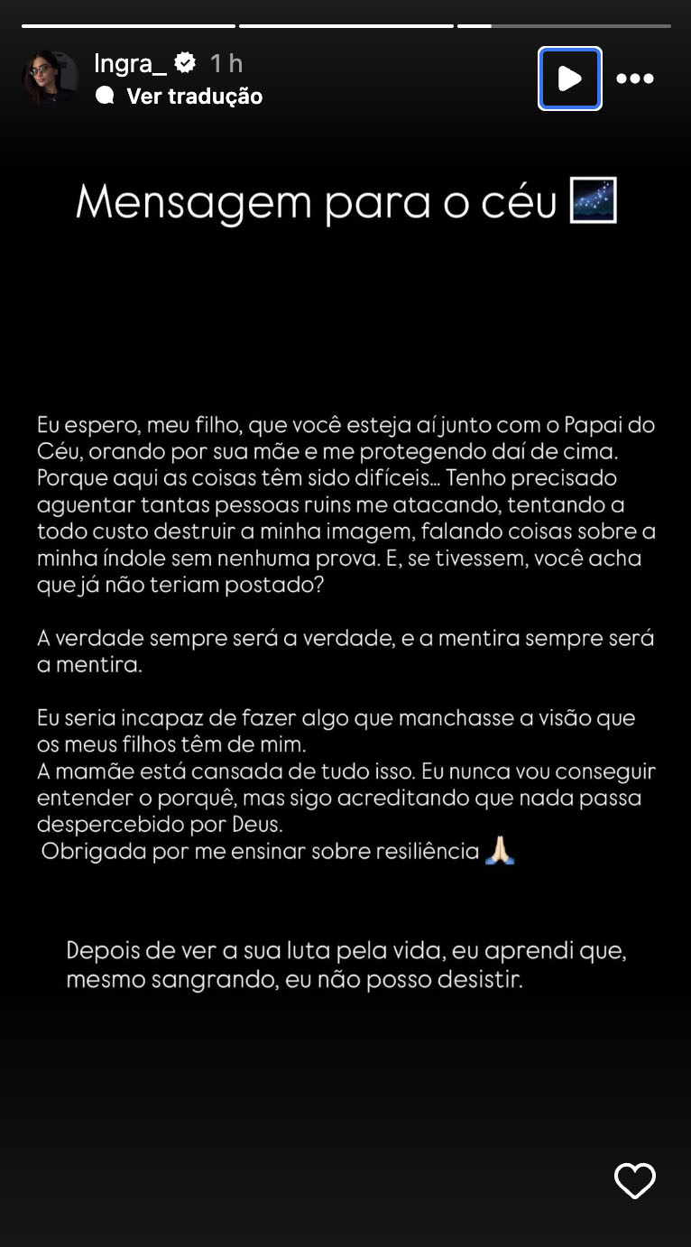 Post de Ingra Soares - Foto: Reprodução / Instagram