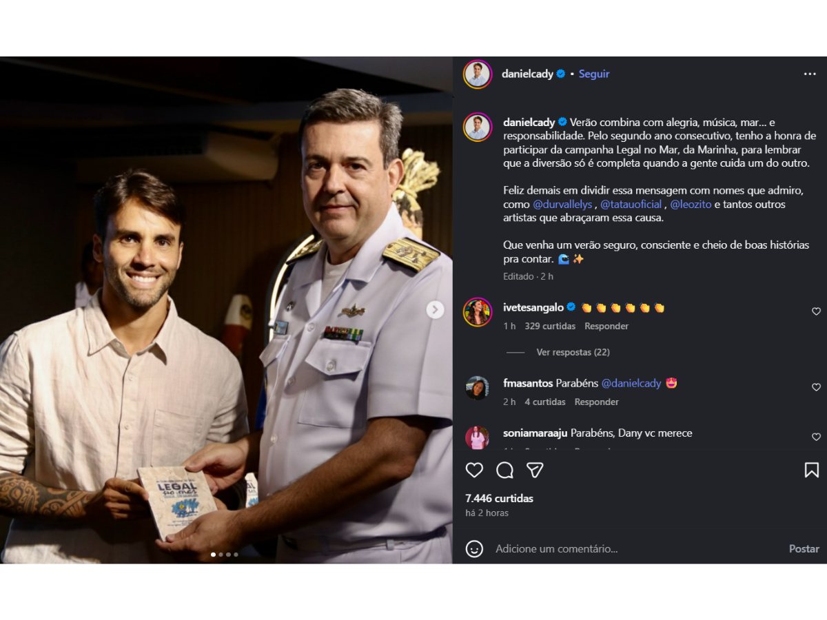 Reprodução Instagram Daniel Cady