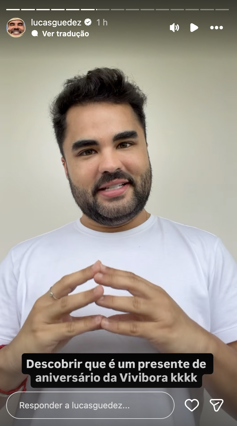 Virginia dá uma banheira de gelo para Lucas Guedez - Foto: Reprodução / Instagram