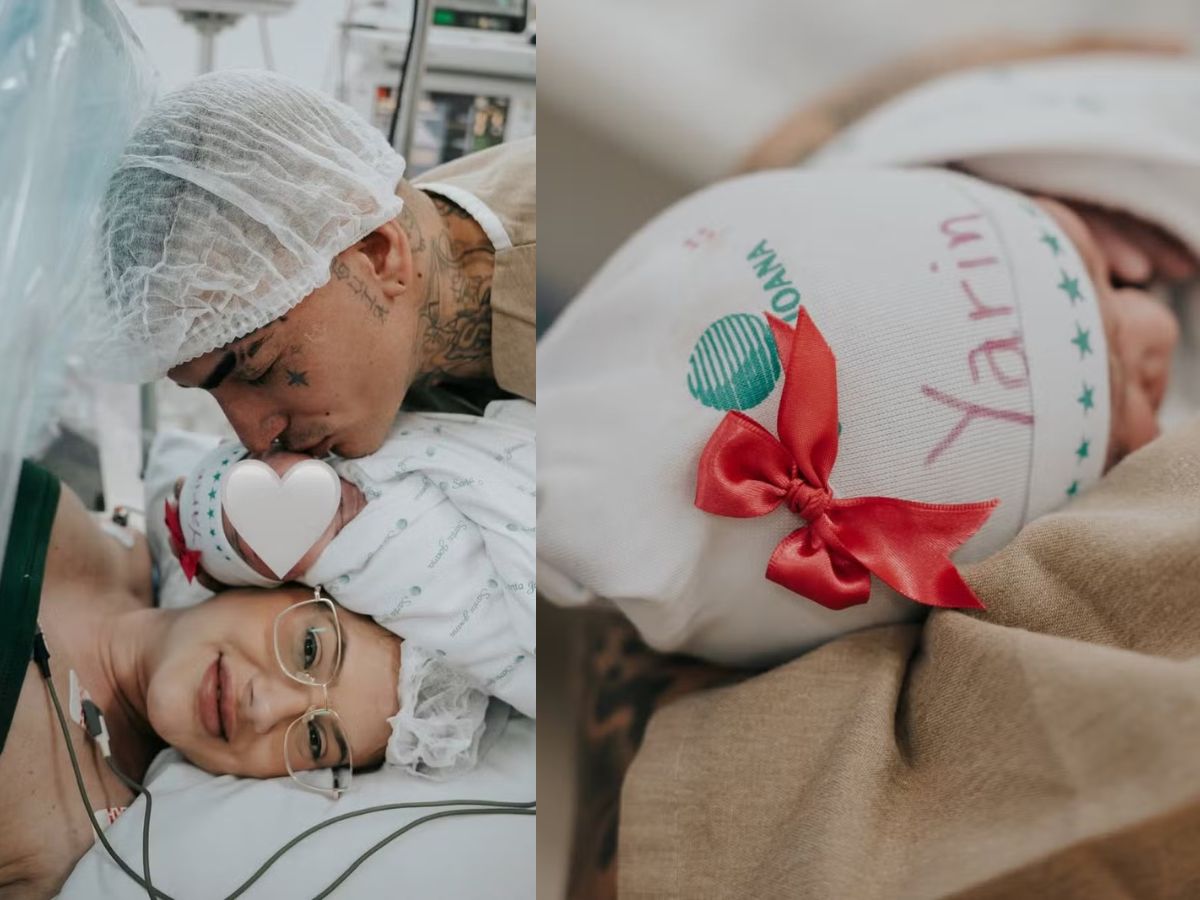 Guimê relata madrugada agitada e agradece primeira experiência como pai da pequena Yarin 5 Mc Guimê anuncia nascimento de primeira filha: "A chegada da nossa promessa". (Reprodução: Instagram @julianygomesfotografia)