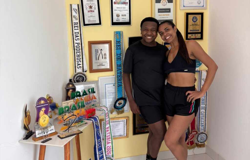 Nathália Brito intensifica preparação física para brilhar na Sapucaí e na Intendente Magalhães Nathalia e Alex Coutinho 2