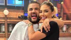 Lucas Guedez recebe banheira de gelo de presente de Virginia Fonseca