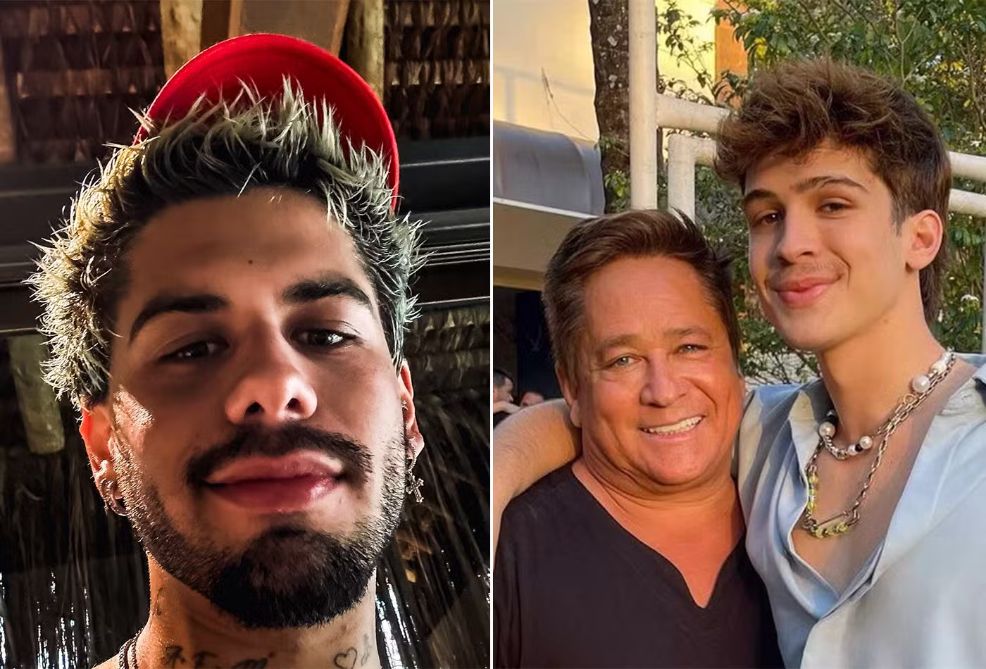 João Guilherme e Leonardo reagem ao novo visual de Zé Felipe; veja