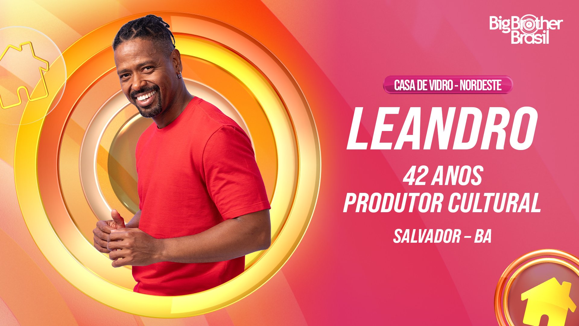 BBB 26: veja a lista oficial da Casa de Vidro e conheça todos os participantes 36 Leandro - Foto: Globo