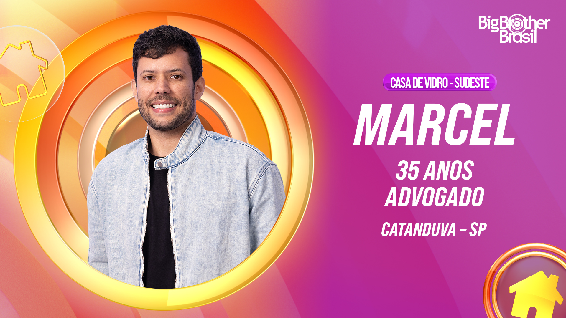 BBB 26: veja a lista oficial da Casa de Vidro e conheça todos os participantes 46 Marcel - Foto: Globo