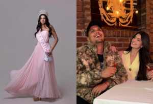 Miss América Latina 2025, Laila Anício, encontra influenciador Matheus Lucas em Nova York