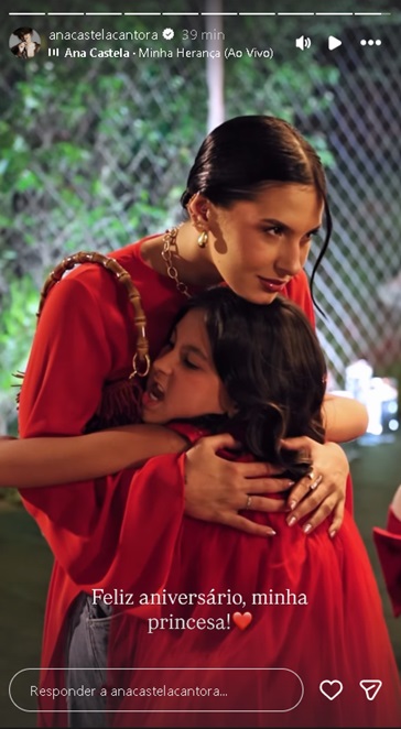Ana Castela com a irmã mais nova - Foto: Reprodução / Instagram @anacastelacantora