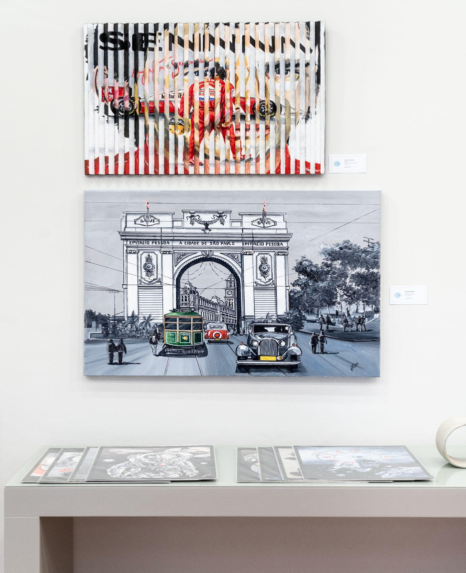 Quadros “Senna” e “Arco do Triunfo” de Natan d’Sampa - Créditos: Gianfranco Casanova