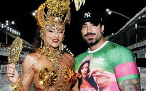 Juju Salimeni surge como Deusa de Ouro em ensaio técnico no Anhembi neste sábado