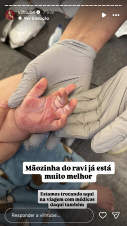 Viih Tube atualiza estado de saúde do filho após cirurgia