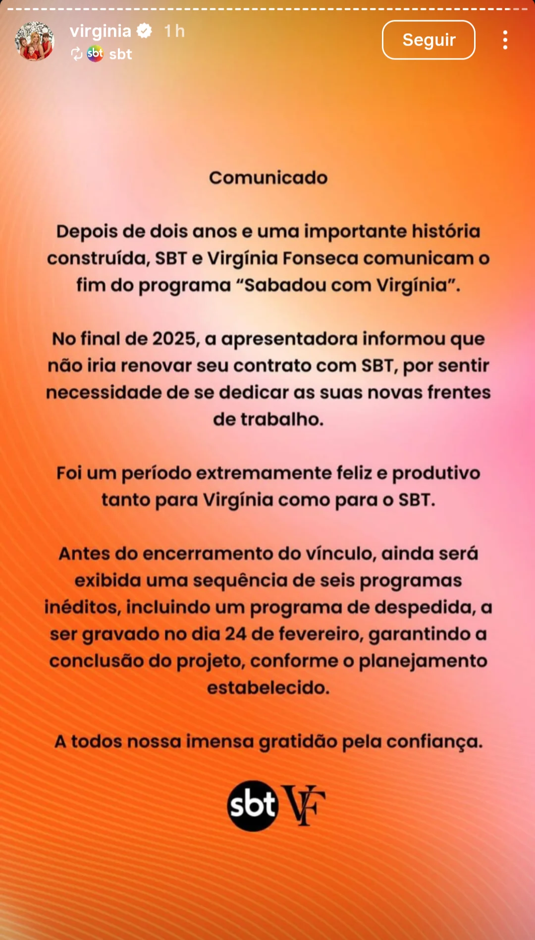 Virgínia Fonseca deixa o SBT!