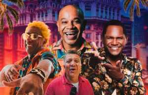 Reinaldinho, Tatau e Ivo Meirelles no Rooftop do Edifício Martinelli, celebrando os 40 anos do Axé