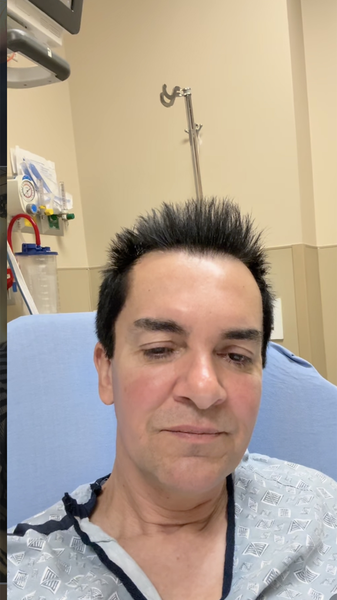 Regis Danese em hospital nos Estados Unidos - Foto: Reprodução / Instagram