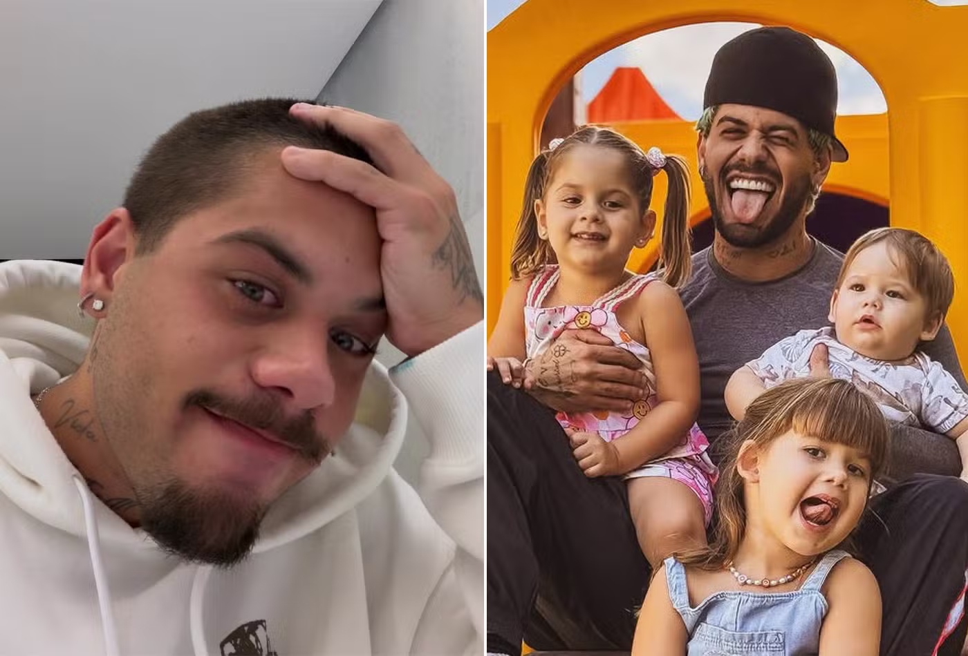 Longe dos filhos, Zé Felipe chora de saudade: 'Tem dias que pesa mais'