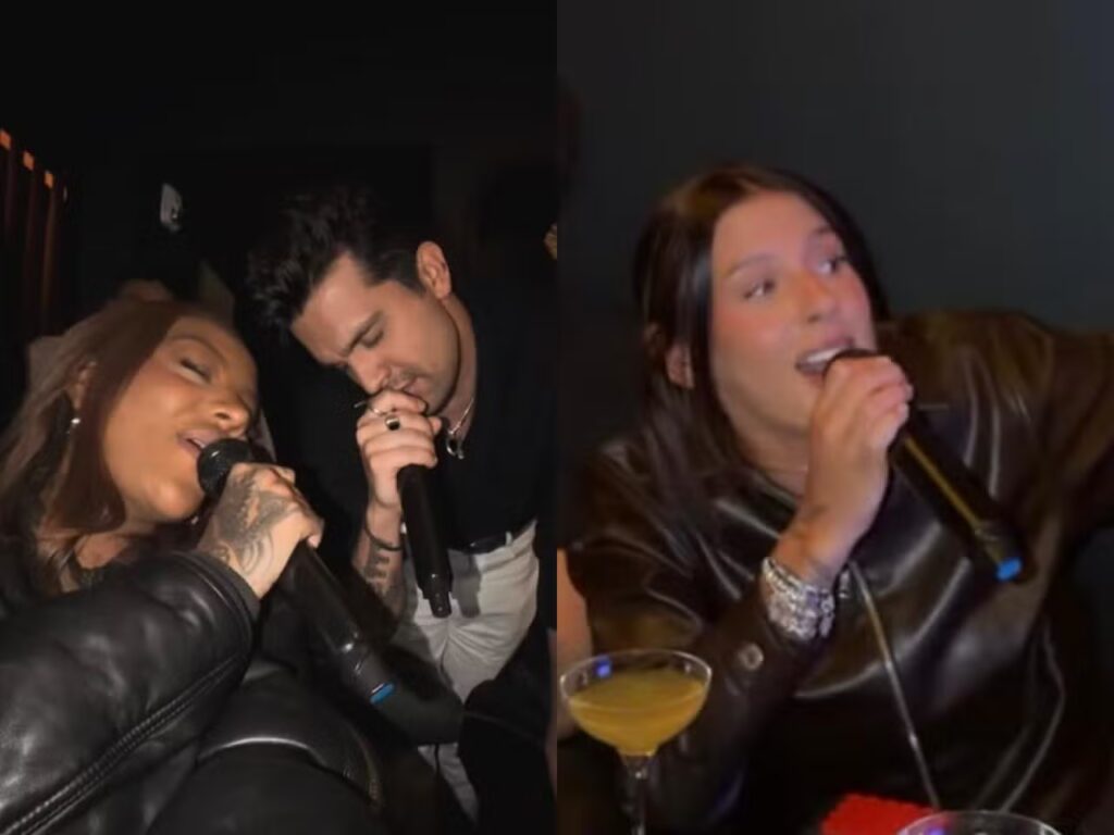 Karaokê em Miami: Luan Santana, Ludmilla e Ana Castela cantam juntos e viralizam Ludmilla, Luan Santana e Ana Castela dividem karaokê em Miami