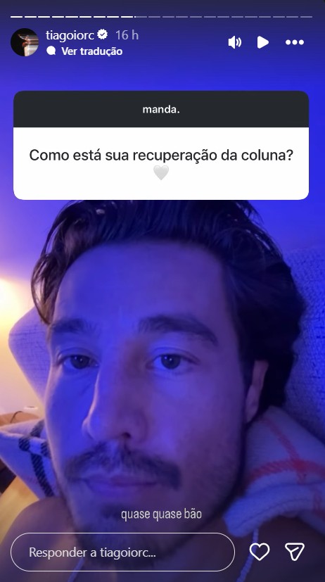 Tiago Iorc detalha recuperação após crise na coluna