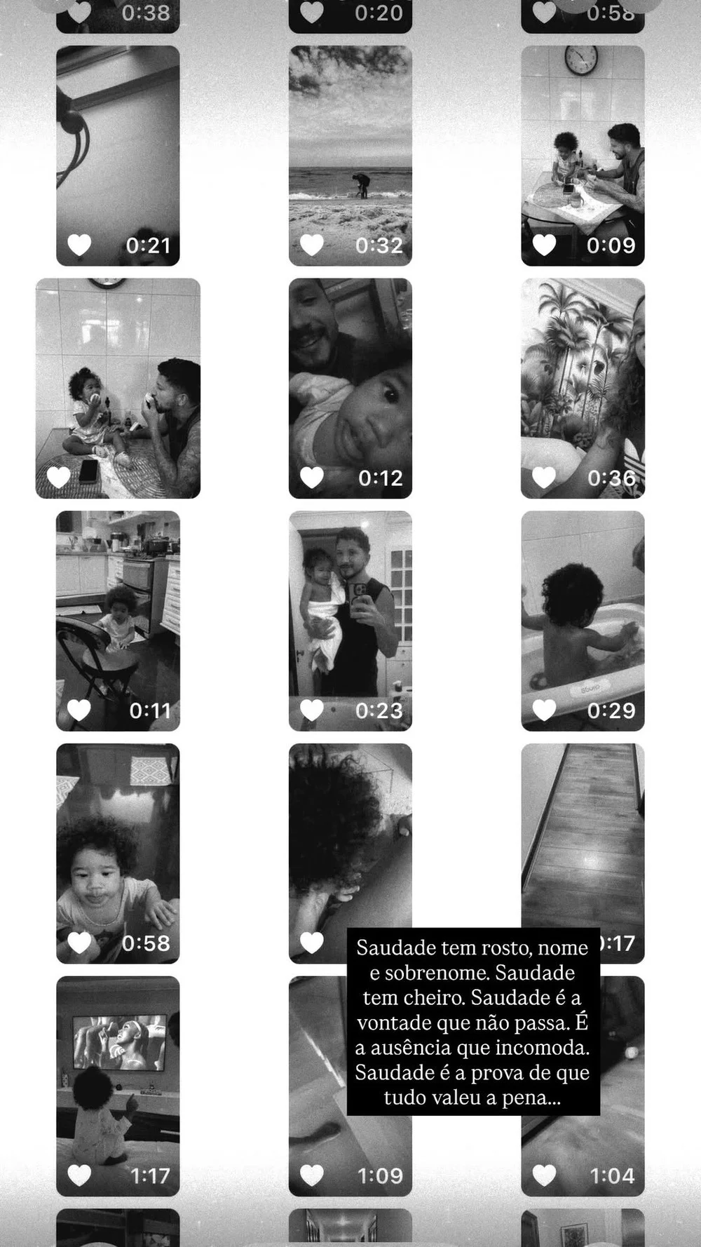 Saudade da filha, Yuri Lima faz desabafo emocionante nas redes sociais