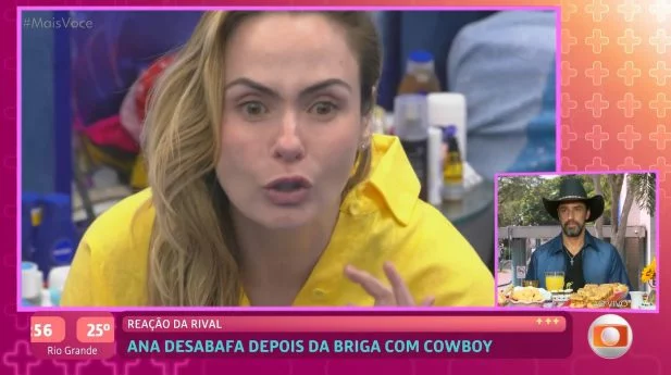 BBB 26: Ana Maria coloca Cowboy contra a parede sobre briga com Ana Paula e dá invertida