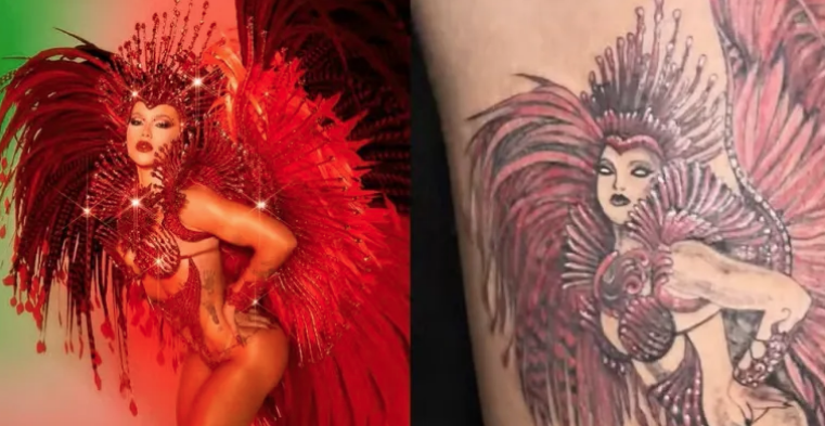 Tatuagem gigante de fã em homenagem a Virginia Fonseca viraliza nas redes