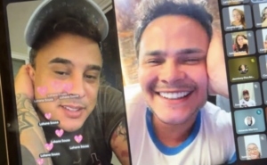 Matheus e Kauan fazem encontro virtual no Dia do Fã e emocionam admiradoras