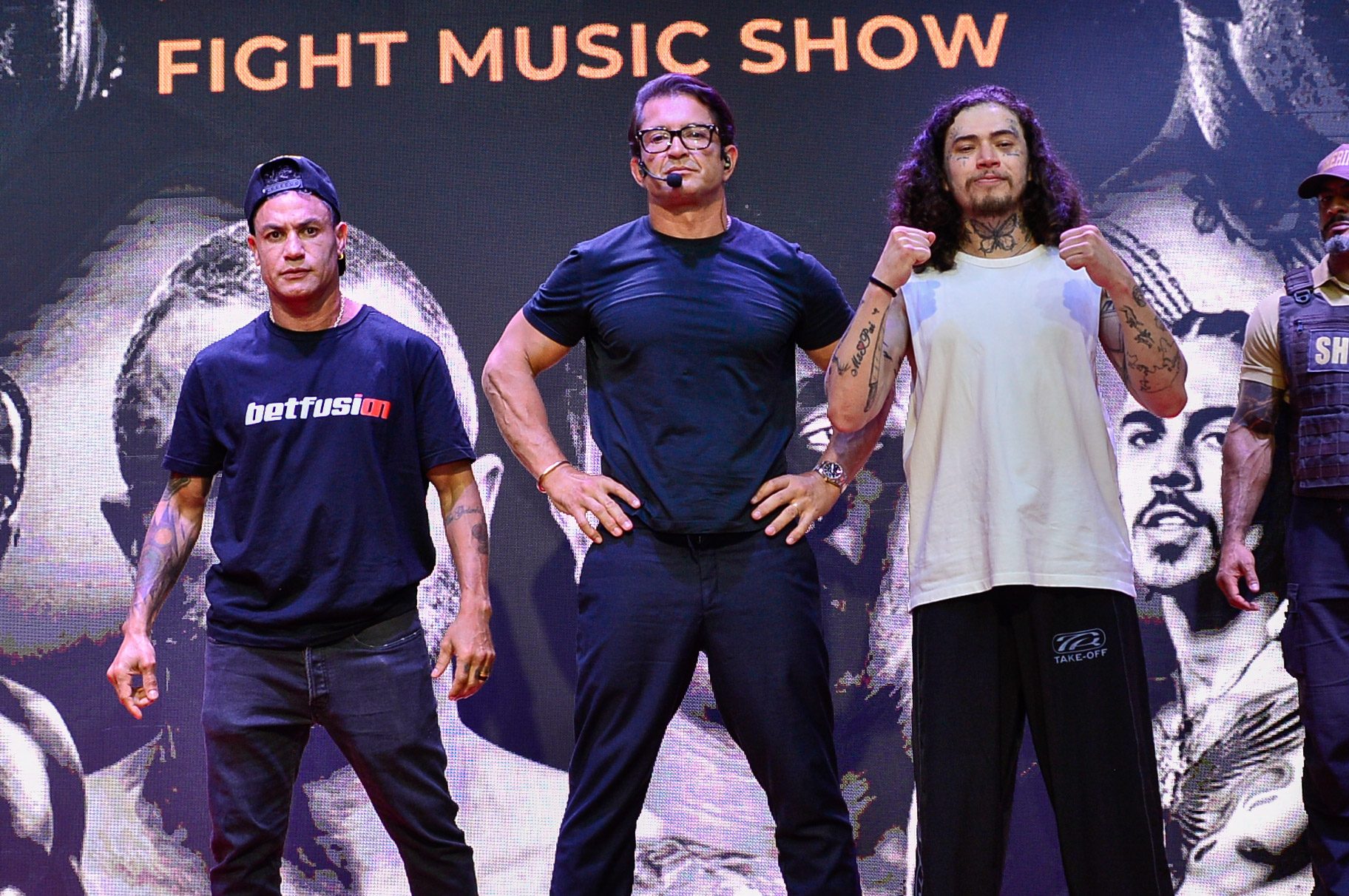 Personalidades participaj de entrevista coletiva antes do Fight Music Show, na Zona Sul de SP - Fotos : Eduardo Martins / Brazil News