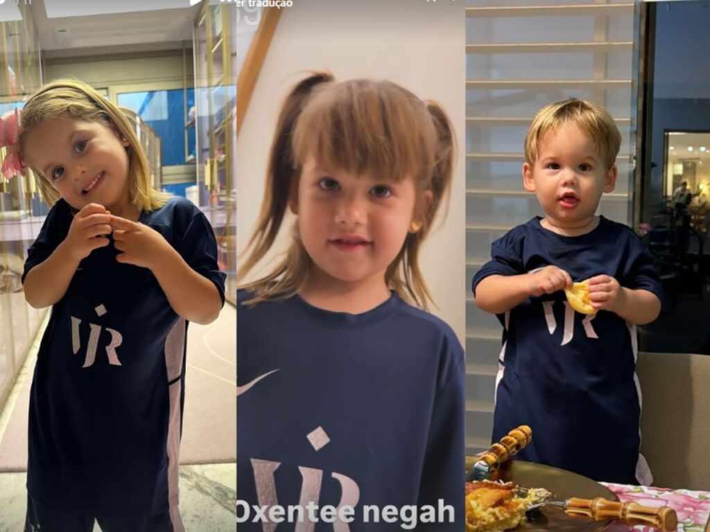 Virginia Fonseca reúne filhos para torcer por Vini Jr. em jogo do Real Madrid