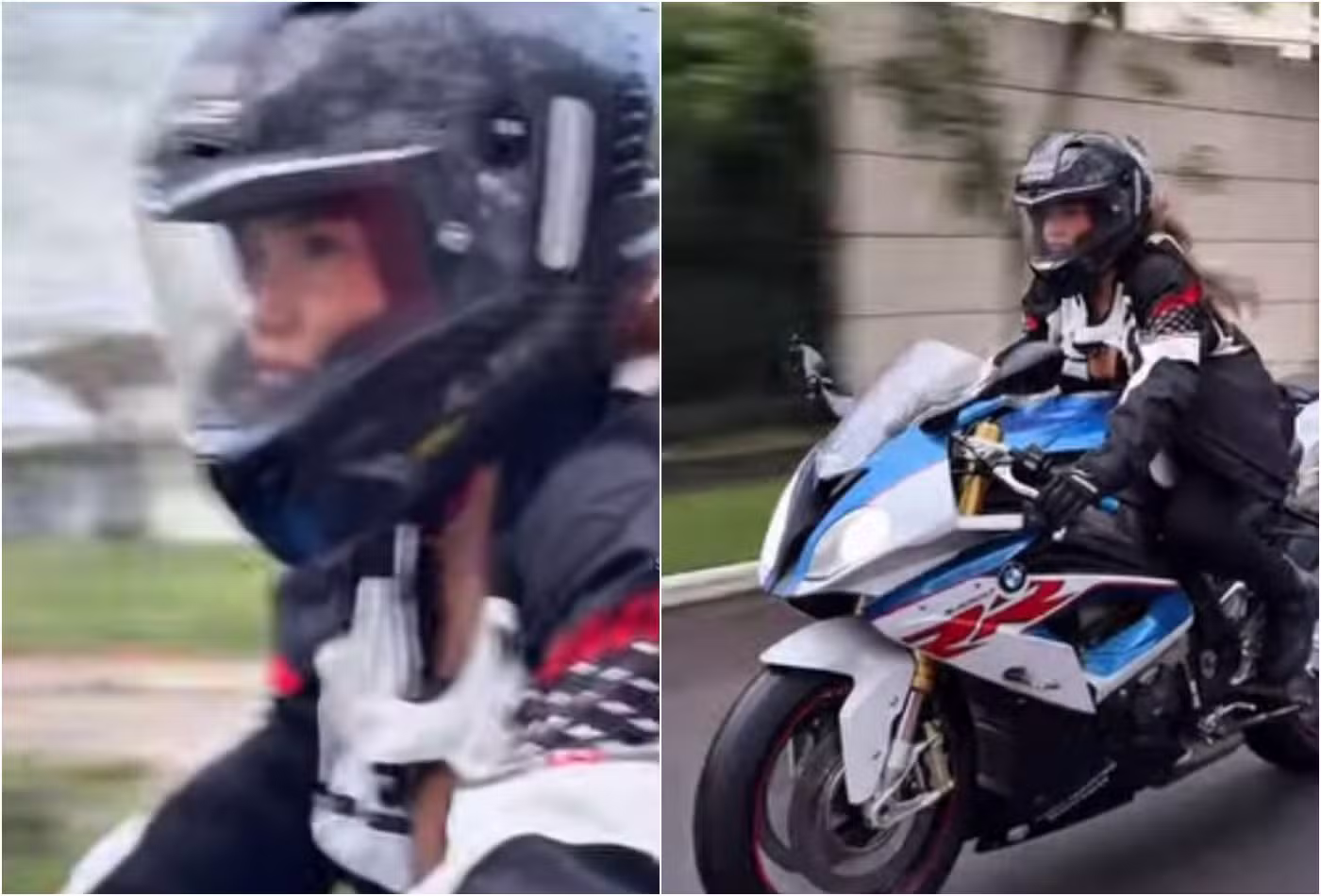 Juliette volta a andar de moto após queda: 'Terapia'