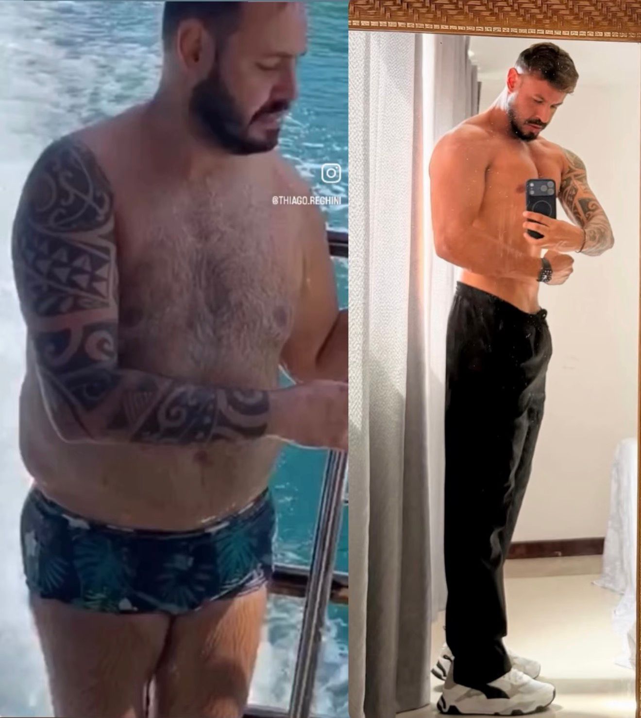 Apresentador da RedeTV! Thiago Reghini choca seguidores após mostrar antes e depois de perder quase 40 quilos