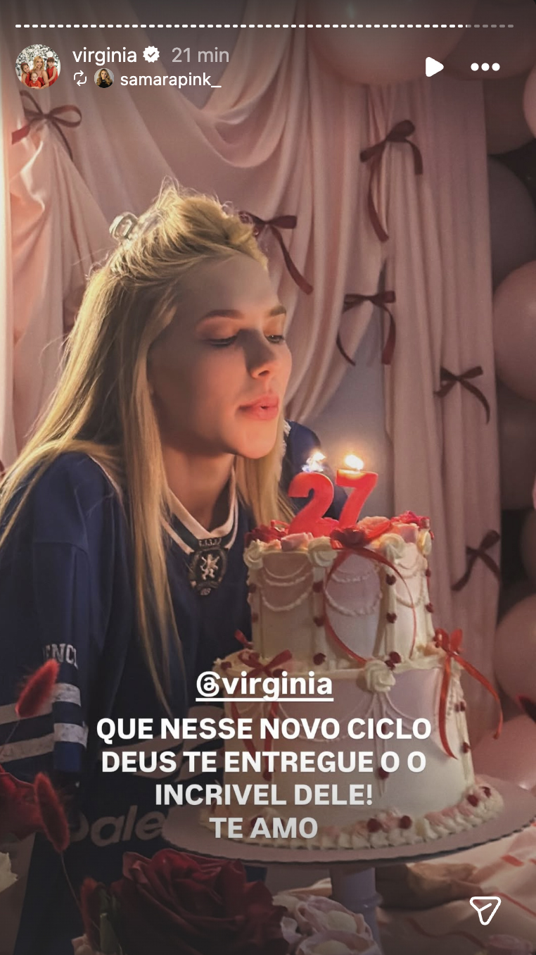Festa de aniversário de Virginia - Foto: Reprodução / Instagram