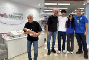 Bebeto faz enxoval do quinto neto durante viagem a Orlando e revive gesto da Copa de 94