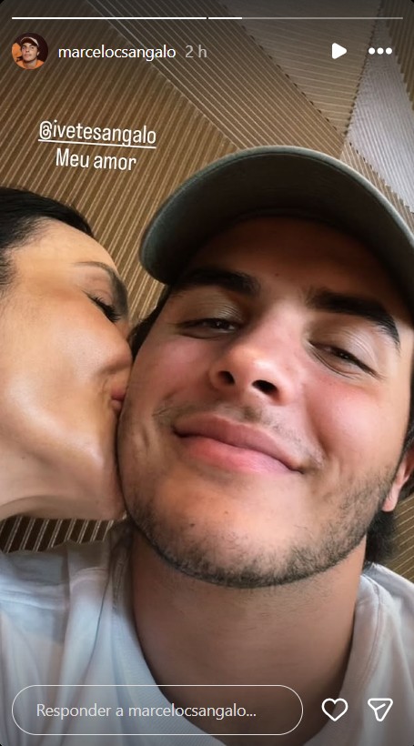 Ivete Sangalo com o filho mais velho, Marcelo - Foto: Reprodução / Instagram @marcelocsangalo