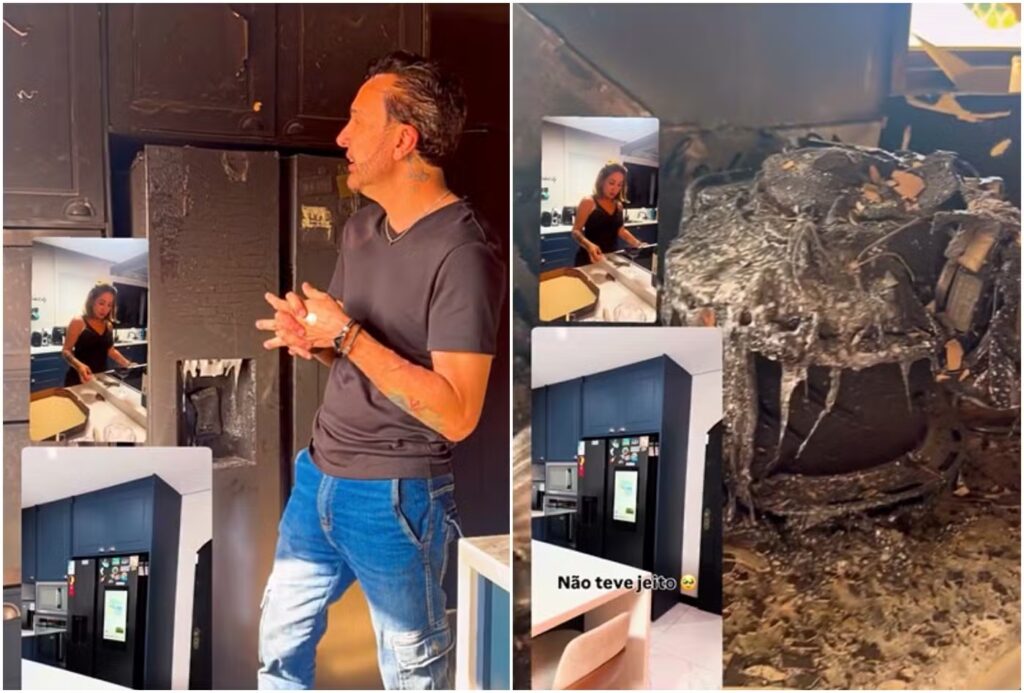 Pai de MC Gui mostra destruição da casa após incêndio e emociona nas redes sociais Após deixar o hospital, pai de MC Gui mostra casa destruída por incêncio: 'Dói meu coração'