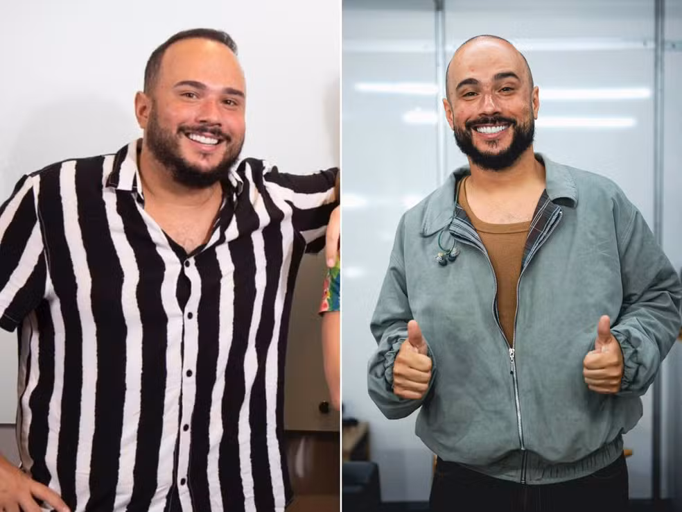 Veja antes e depois de Ed Gama — Foto: Reprodução/Divulgação/Fabiano Battaglin/gshow