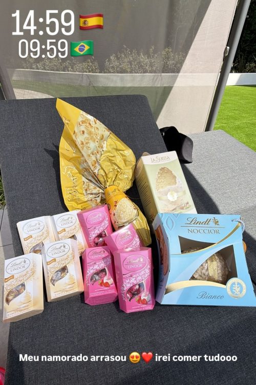 Vini Jr envia chocolates de mais de R$ 1 mil para Virgínia