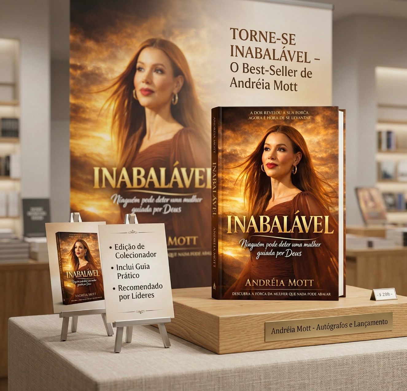 Andréia Mott Lança Livro e Anuncia a 'Jornada Inabalável' para a Elite Feminina em Junho 17 Andréia Mott lançamento do livro Inabalável edição de colecionador e jornada em Alphaville