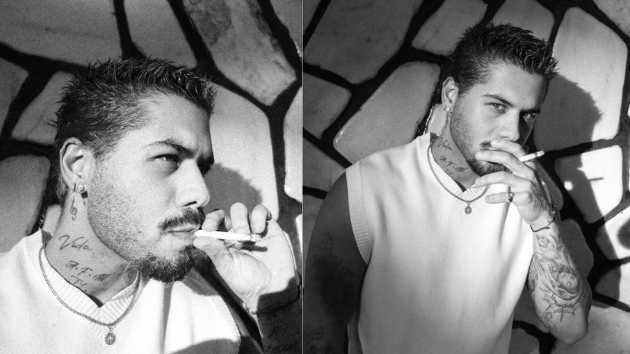 Zé Felipe divide opiniões ao surgir fumando em fotos nas redes sociais - Foto: Instagram